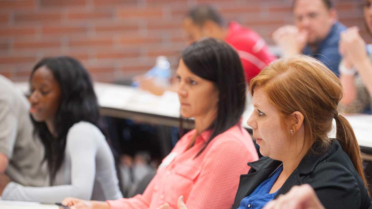 Law students in a classroom